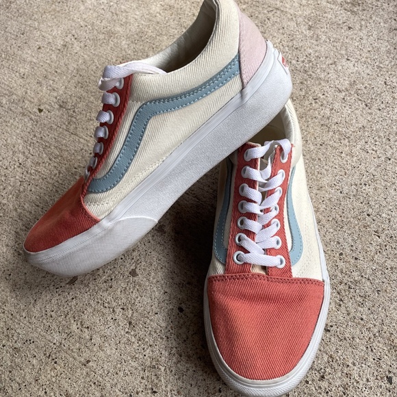 Vans Old Skool Platform Twill sneakers in pastel multi - Picture 5 of 8
